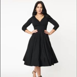 Black Gilda Swing Dress - Size Large/10-12